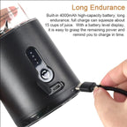Portable Blender Cup USB Electric Fruit Juicer Rechargeable for Outdoor Sports Travel Camping - Black