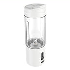 Portable Blender Cup USB Electric Fruit Juicer Rechargeable for Outdoor Sports Travel Camping - White