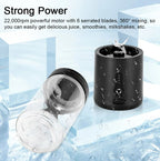 Portable Blender Cup USB Electric Fruit Juicer Rechargeable for Outdoor Sports Travel Camping - White