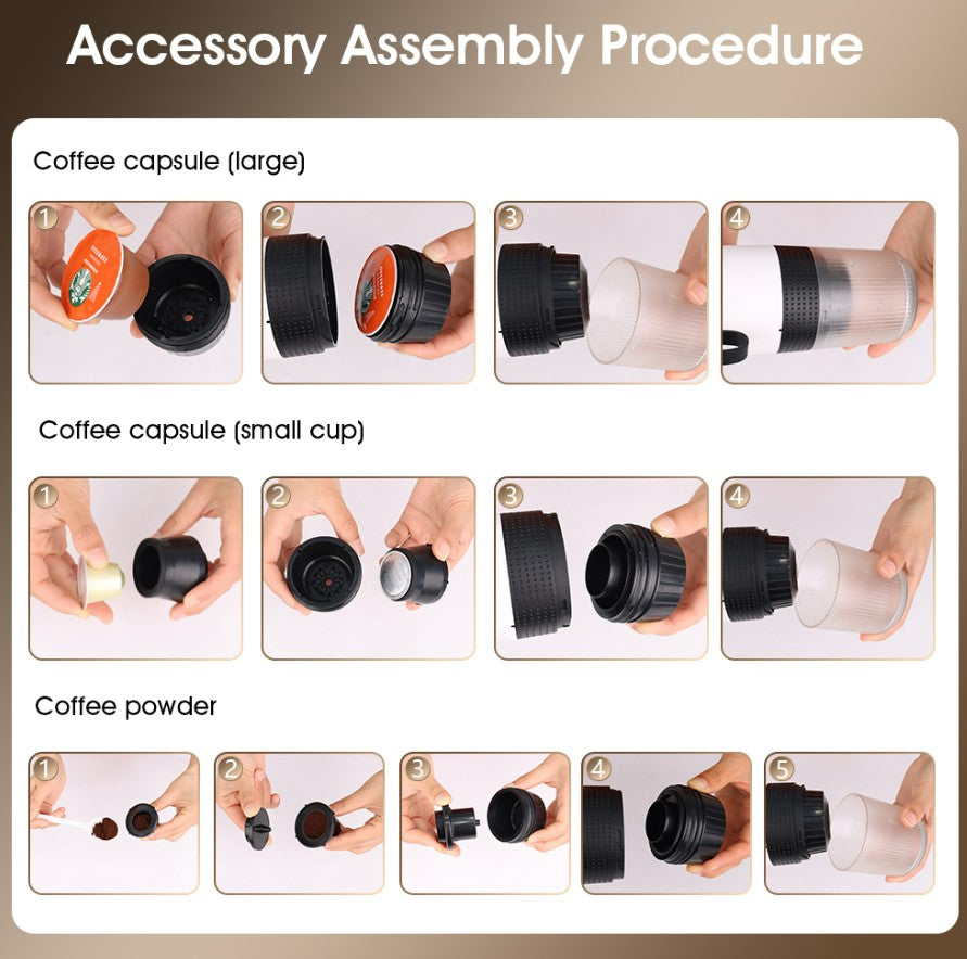Portable Capsule Coffee Machine - Black